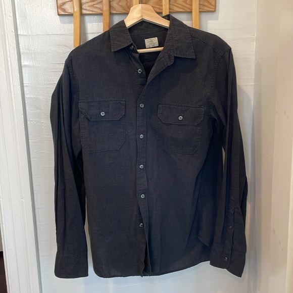 J Crew Shirt Mens Size M Gray Long Sleeve Button Down Collared - Picture 2 of 4